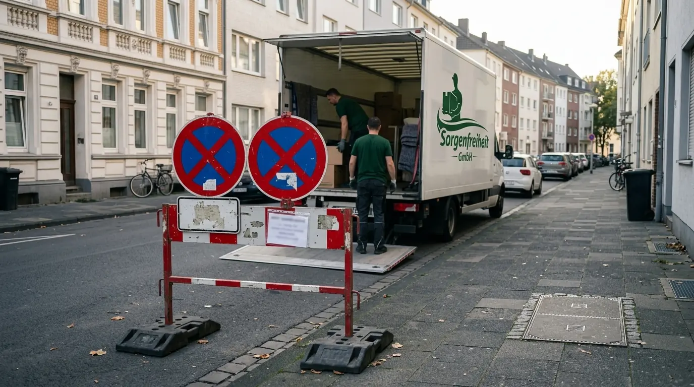 Halteverbotszone für den Umzug in Köln