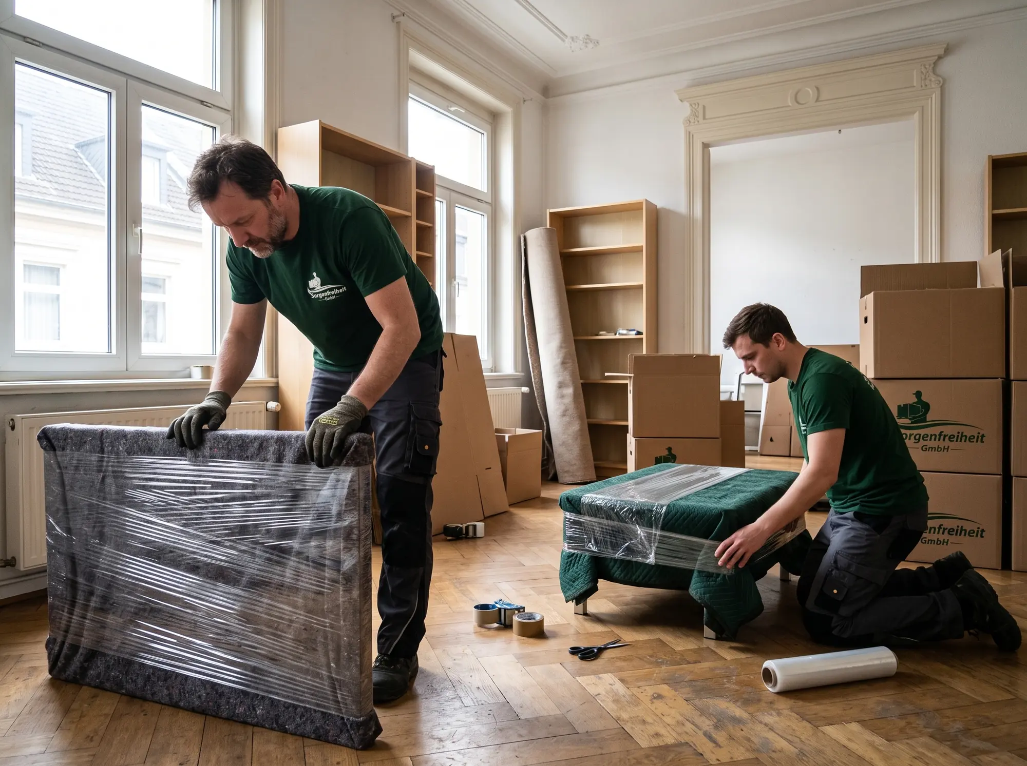 Verpackungsservice: Möbel und Bilder werden fachgerecht geschützt